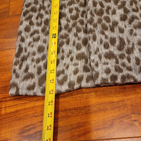 Oversized Soft-Brushed Leopard-Print Tie-Belt Coat - Picture 5 of 10